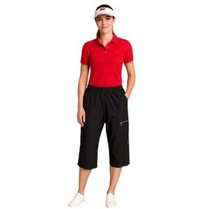 Chico's Women's Black Zenergy Cargo Capri Pants 1/M